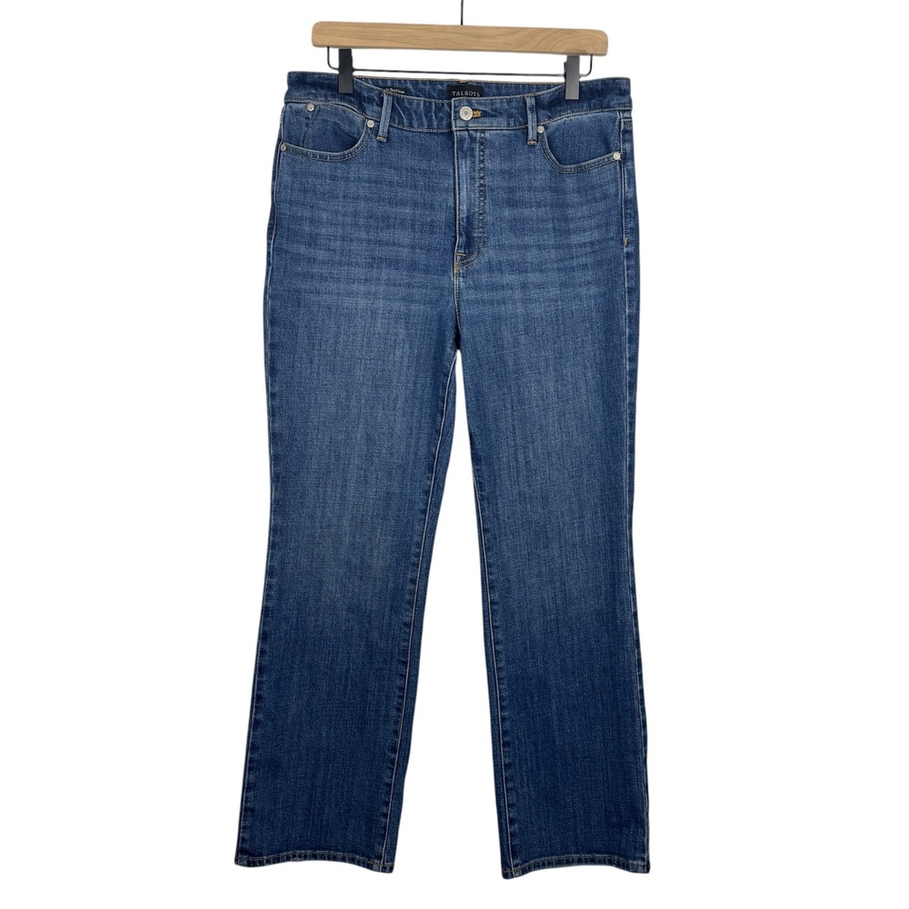 Talbots Womens Barely Boot Jeans Size 12P Blue Denim Casual Classic